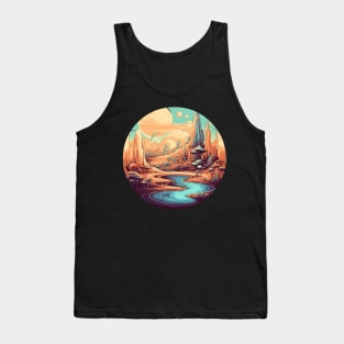 Surreal Dreamscape: Oasis in the Desert Tank Top